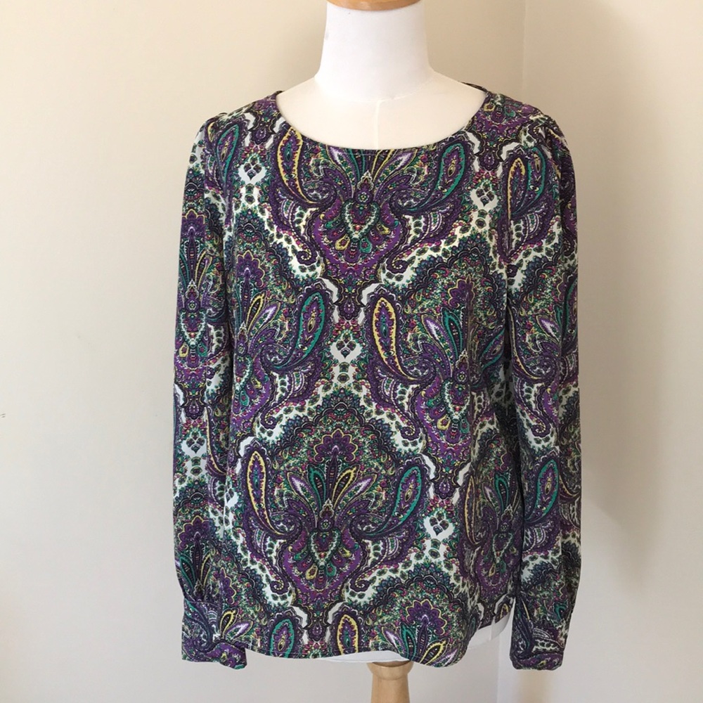 JCrew Paisley Top